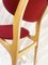 Vintage Danish Dining Chairs in Beech and Dark Red, 1960s, Set of 4, Image 6