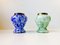 Vases Art en Verre avec Grillage en Laiton par Ruckl, Set de 2 2