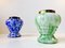 Vases Art en Verre avec Grillage en Laiton par Ruckl, Set de 2 1