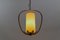 Lampe à Suspension Mid-Century en Laiton et Verre Bullé par Rupert Nikoll, Vienne, Autriche, 1960s 5