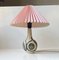 Scandinavian Modern Ceramic Table Lamp with Pink Shade, 1970s 1