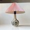 Scandinavian Modern Ceramic Table Lamp with Pink Shade, 1970s, Image 1