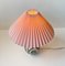 Scandinavian Modern Ceramic Table Lamp with Pink Shade, 1970s 5