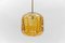 Lampada a sospensione in vetro di Murano giallo di Doria Leuchten, anni '60, Immagine 6