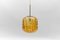 Lámpara colgante bola de cristal de Murano amarillo de Doria Leuchten, años 60, Imagen 3