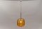 Lámpara colgante bola de cristal de Murano amarillo de Doria Leuchten, años 60, Imagen 2