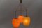 Mid-Century Modern Pendant Lamp in Glass and Metal, 1950s, Image 10
