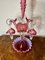 Large Victorian Cranberry Glass Epergne, 1860s 8