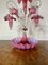 Large Victorian Cranberry Glass Epergne, 1860s 7