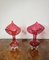 Victorian Cranberry Glass Jack in the Pulpit Vases, 1860s, Set of 2, Image 2
