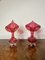 Victorian Cranberry Glass Jack in the Pulpit Vases, 1860s, Set of 2 5