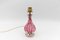 Lámpara de mesa Mid-Century moderna de cristal de Murano de cristal de Murano rosa, Italia, años 60, Imagen 2