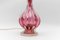 Mid-Century Modern Murano Glass Table Lamp in Pink Murano Glass, Italy, 1960s 7