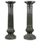 Large Fluted Green Marble Columns, 1880, Set of 2 1