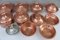Copper Bowls with Lids, Set of 19 2