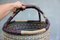 Vintage Woven Storage Basket with Leather Handle 5