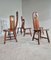 Mid-Century Brutalist High Back Dining Chairs in Oak, 1970s, Set of 6 3