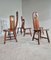 Mid-Century Brutalist High Back Dining Chairs in Oak, 1970s, Set of 6, Image 3