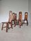 Mid-Century Brutalist High Back Dining Chairs in Oak, 1970s, Set of 6 1