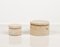 Mid-Century Decorative Boxes in Travertine in the style of Enzo Mari, Italy, 1970s, Set of 2 8