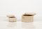 Mid-Century Decorative Boxes in Travertine in the style of Enzo Mari, Italy, 1970s, Set of 2 3