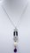 18 Karat White Gold Pendant Necklace with Amethyst and Diamonds 2