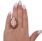 Ring aus Roségold und Silber mit Koralle und Diamanten 3