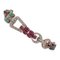 Bracelet en or rose et argent avec rubis et diamants 1