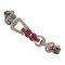 Rose Gold and Silver Bracelet with Rubies and Diamonds 1