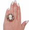 14 Karat Rose Gold and Silver Ring with Emeralds and Diamonds 4