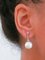 14 Karat Rose Gold Tennis Earrings with White Pearls and Diamonds, Set of 2 5