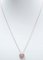 18 Karat Rose Gold Heart Pendant Necklace with Aquamarine and Diamonds, Image 2