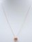 18 Karat Rose Gold Heart Pendant Necklace with Aquamarine and Diamonds, Image 4