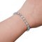 Bracelet Tennis en Or Blanc 14 Carats avec Topazes Couleur Aigue-Marine 5