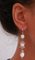 Boucles d'Oreilles en Or Rose et Argent avec Corail et Diamants 5