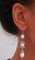 Rose Gold and Silver Earrings with Corals and Diamonds, Set of 2 5