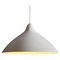 White Pendant Lamp in Aluminum by Lisa Johansson-Pape for Orno, 1960s 1