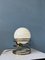 Lampes de Bureau Mid-Century Hollywood Regency Eyeball en Verre Opalin, Set de 2 8