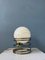 Lampade da tavolo Hollywood Regency Eyeball Mid-Century in vetro opalino, set di 2, Immagine 1