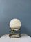 Mid-Century Hollywood Regency Eyeball Table Lamps in Opaline Glass, Set of 2 1