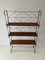Italian Wire Structured Self-Standing Shelf Unit with 3 Shelves and 1 Magazine Rack, Italy, 1960s 3