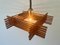 Lampada da soffitto grande Mid-Century moderna regolabile in legno di Esperia, Italia, anni '60, Immagine 3