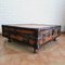 Industrial Trunk Coffe Table on Wheels, 1900s 12