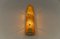 Gelb getönte Wandleuchte aus Strukturglas von Doria für Doria Leuchten, Deutschland, 1960er 4