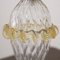 Lámparas de mesa de cristal de Murano transparente con decoraciones artísticas doradas, Italia. Juego de 2, Imagen 6
