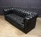 Divano Chesterfield in pelle nera, 1960, Immagine 16