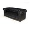 Black Leather Chesterfield Sofa, 1960, Image 2