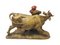 Paysanne avec Vache en Céramique par Guido Cacciapuoti, Italie, Début des années 1900 3