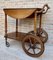 Mid-Century French Wooden Bar Cart Trolley, 1950s 17