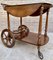 Mid-Century French Wooden Bar Cart Trolley, 1950s 4